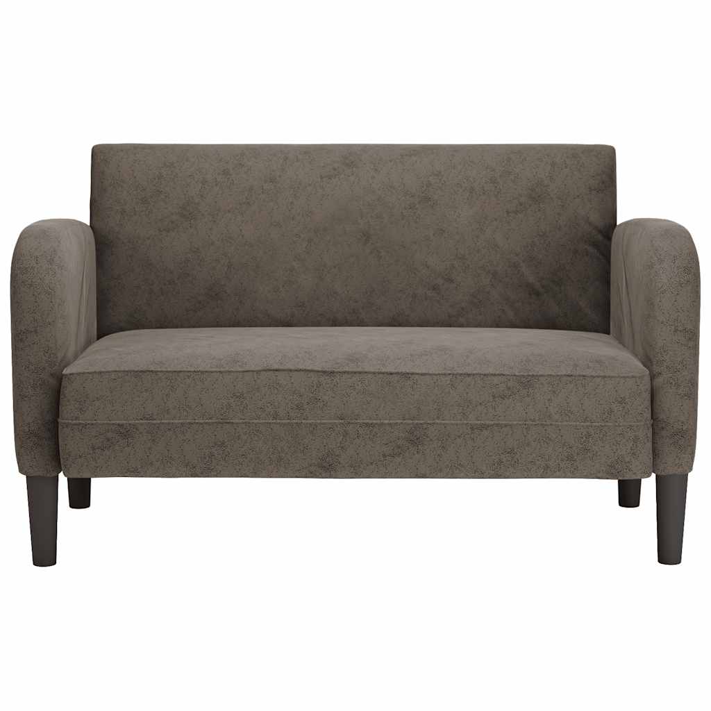 Καναπές Loveseat Σκούρο Γκρι 110 εκ. Συνθετικό δέρμα