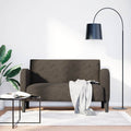Καναπές Loveseat Σκούρο Γκρι 110 εκ. Συνθετικό δέρμα