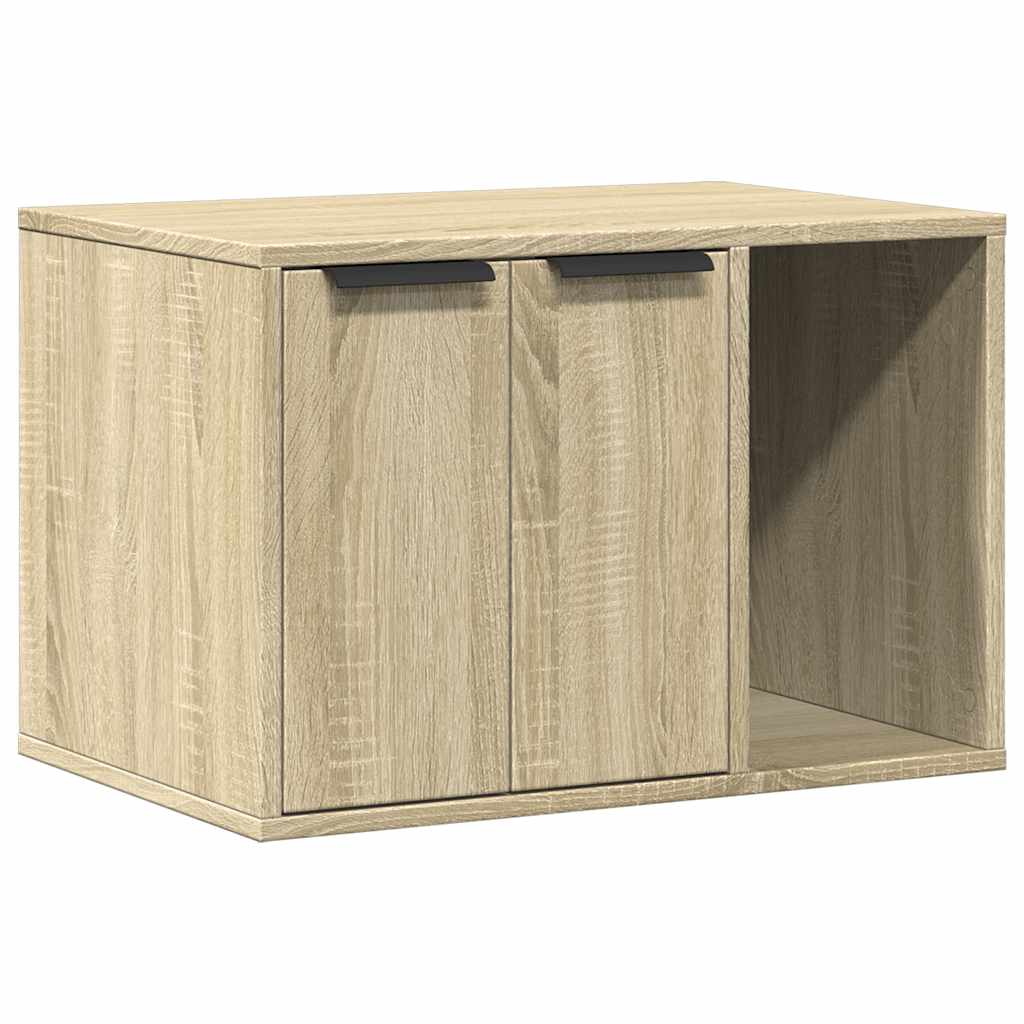 Τουαλέτα Γάτας Περίφραξη Sonoma Δρυς 60x40x40εκ Επεξεργασμ Ξύλο