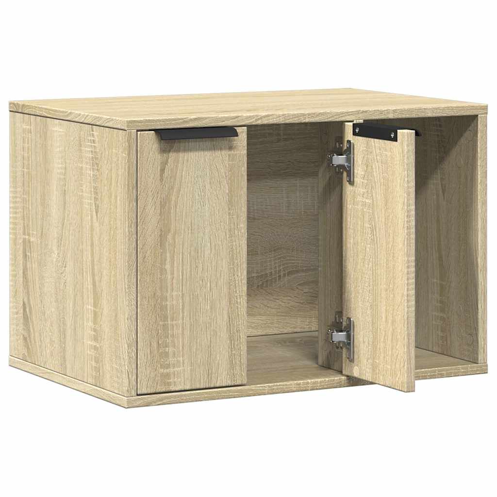 Τουαλέτα Γάτας Περίφραξη Sonoma Δρυς 60x40x40εκ Επεξεργασμ Ξύλο