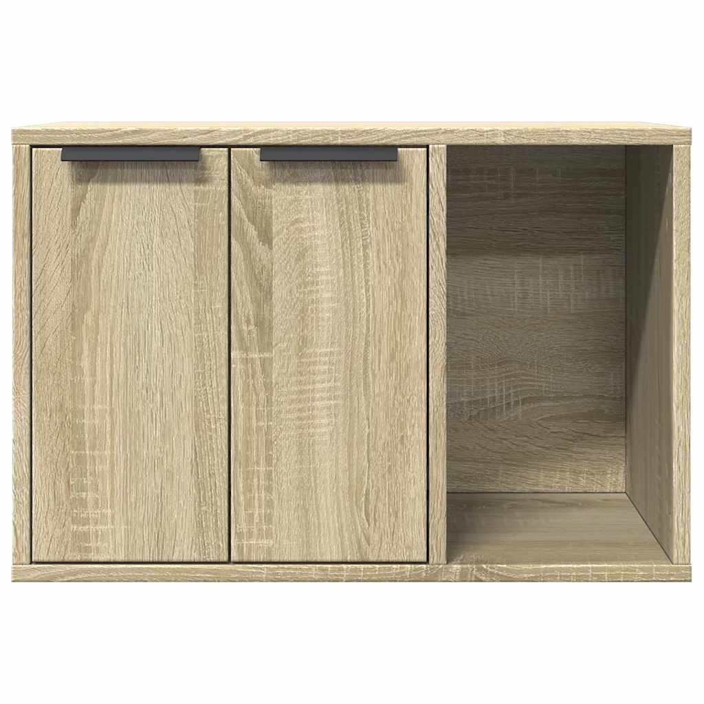 Τουαλέτα Γάτας Περίφραξη Sonoma Δρυς 60x40x40εκ Επεξεργασμ Ξύλο