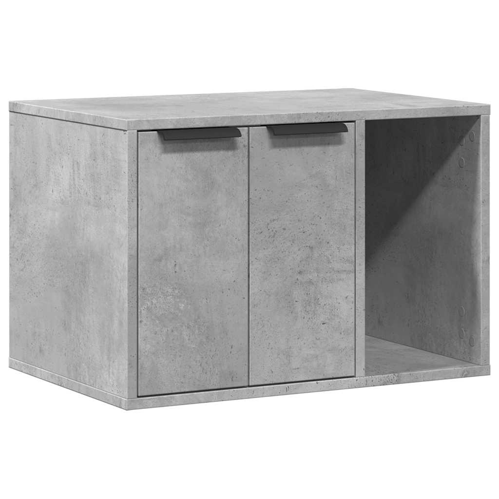 Τουαλέτα Γάτας Περίφραξη Γκρι Σκυρ. 60x40x40εκ Επεξεργασμ. Ξύλο