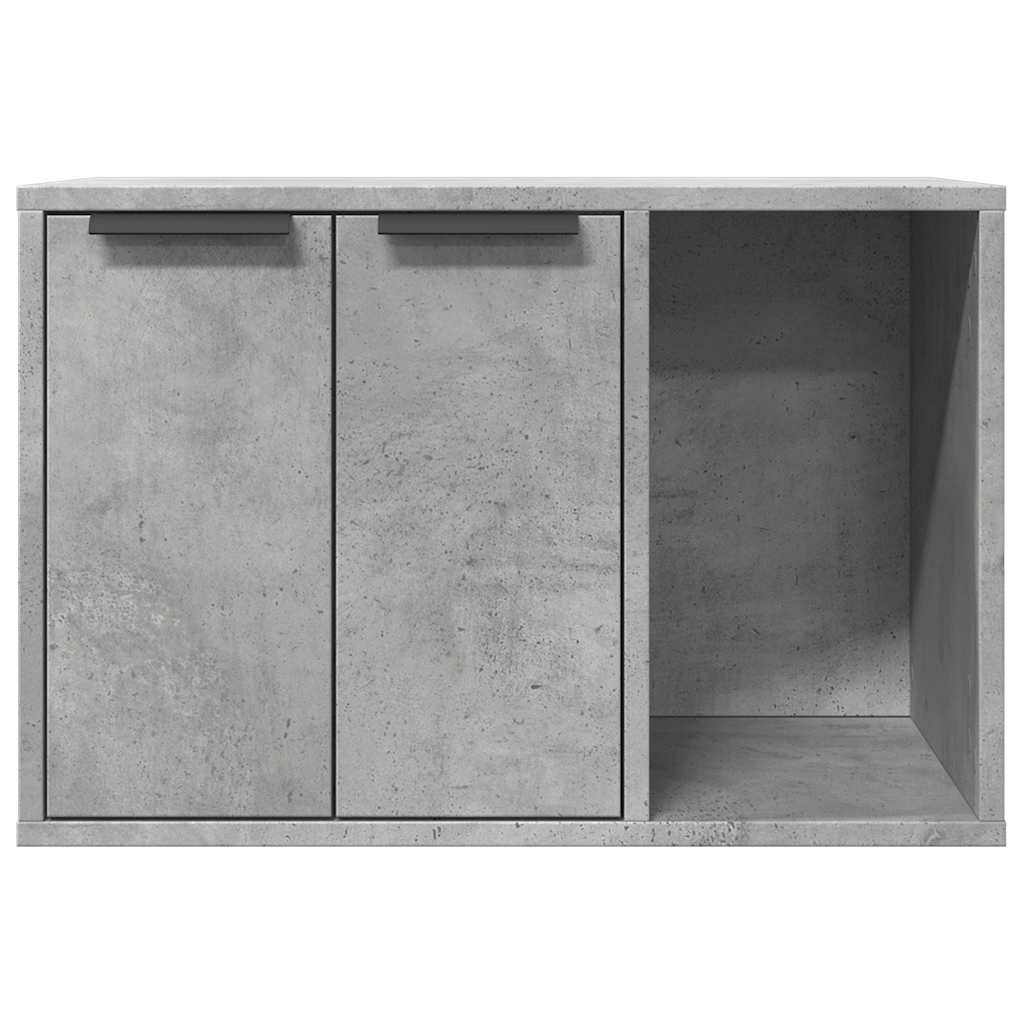Τουαλέτα Γάτας Περίφραξη Γκρι Σκυρ. 60x40x40εκ Επεξεργασμ. Ξύλο