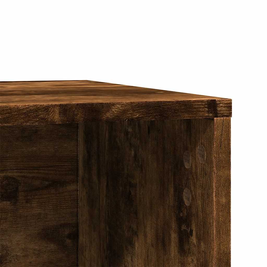 Τουαλέτα Γάτας Περίφραξη Καπνιστή Δρυς 60x40x40 εκ. Επεξ. Ξύλο