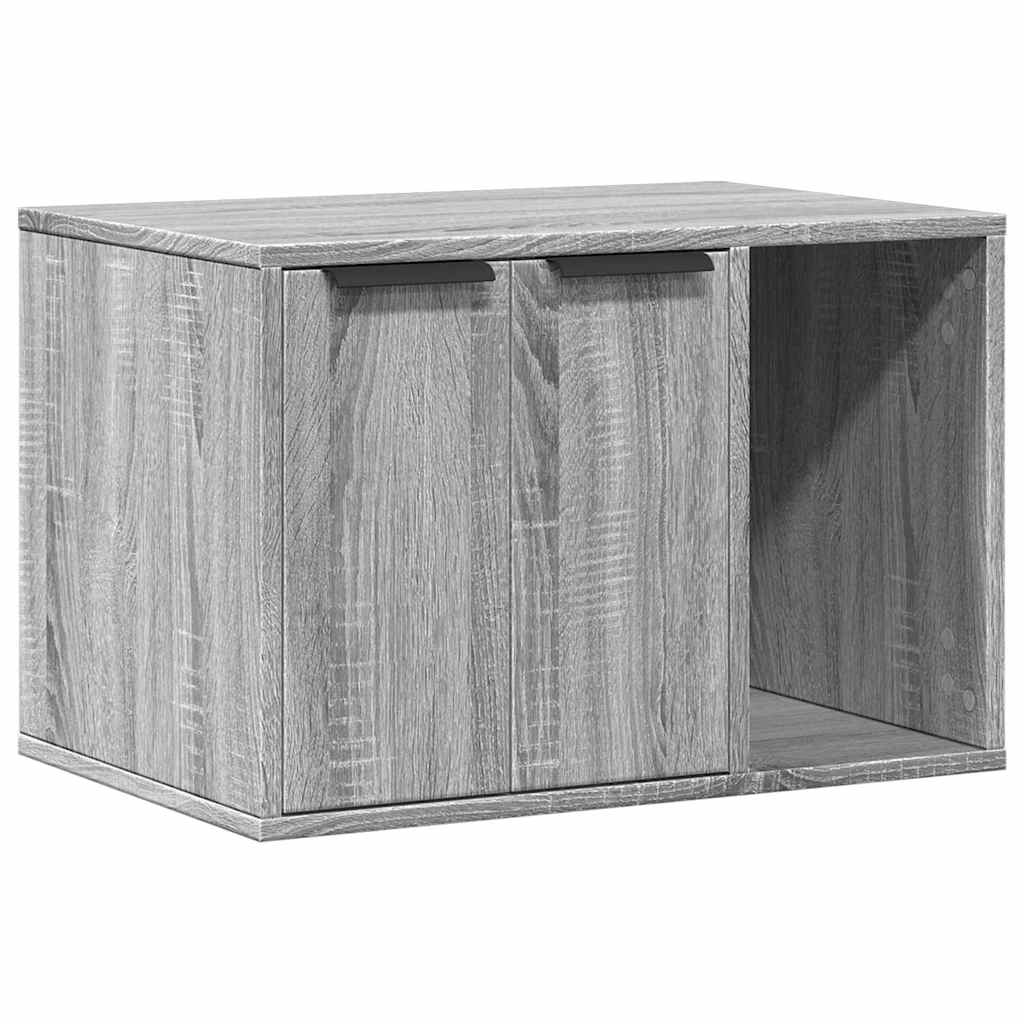 Τουαλέτα Γάτας Περίφραξη Γκρι Sonoma 60x40x40εκ Επεξεργασμ Ξύλο
