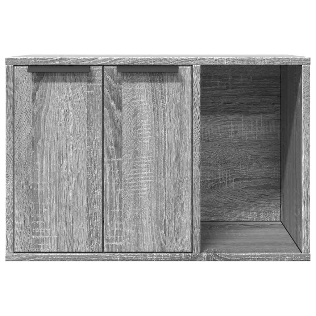Τουαλέτα Γάτας Περίφραξη Γκρι Sonoma 60x40x40εκ Επεξεργασμ Ξύλο
