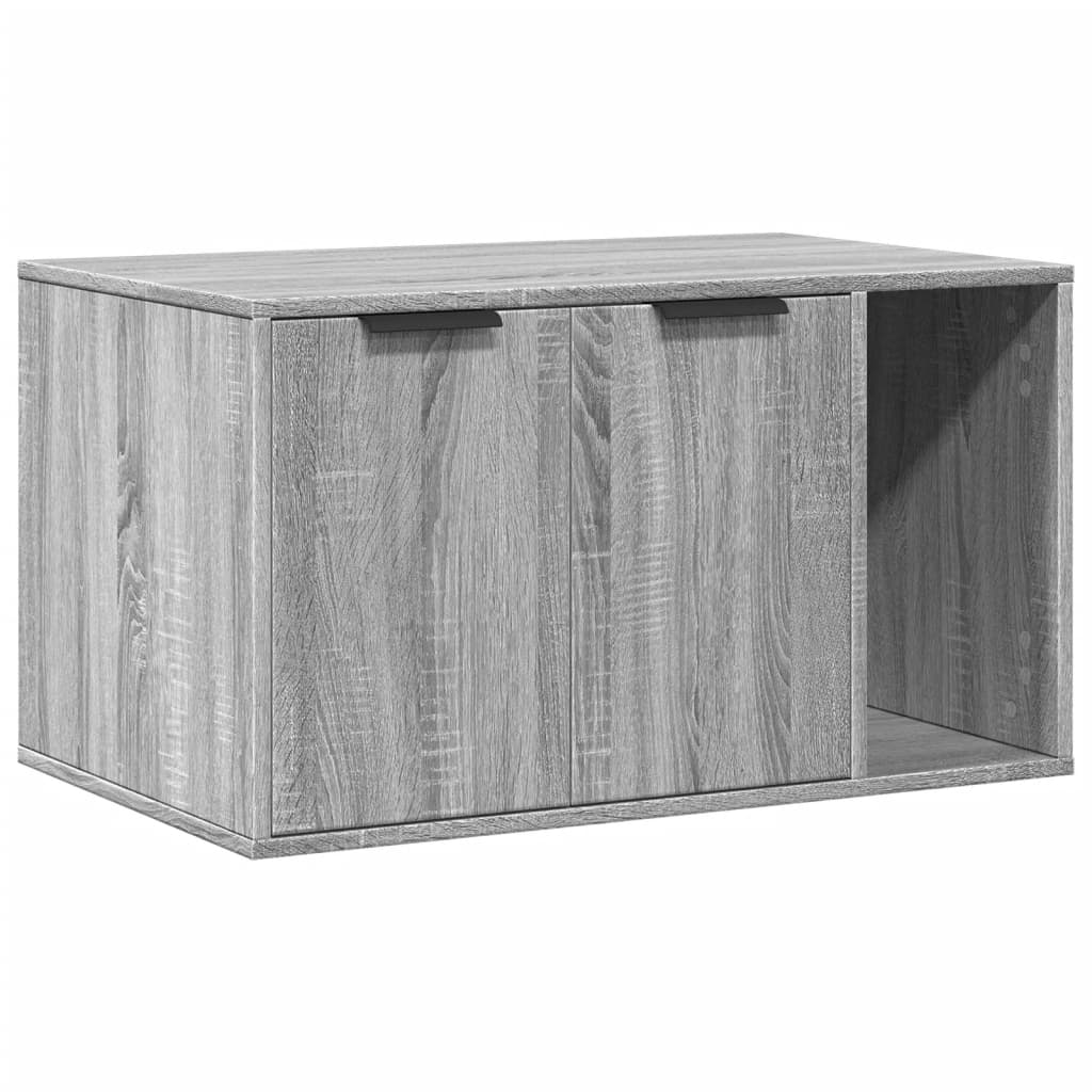 Τουαλέτα Γάτας Περίφραξη Γκρι Sonoma 80x50x45εκ Επεξεργασμ Ξύλο