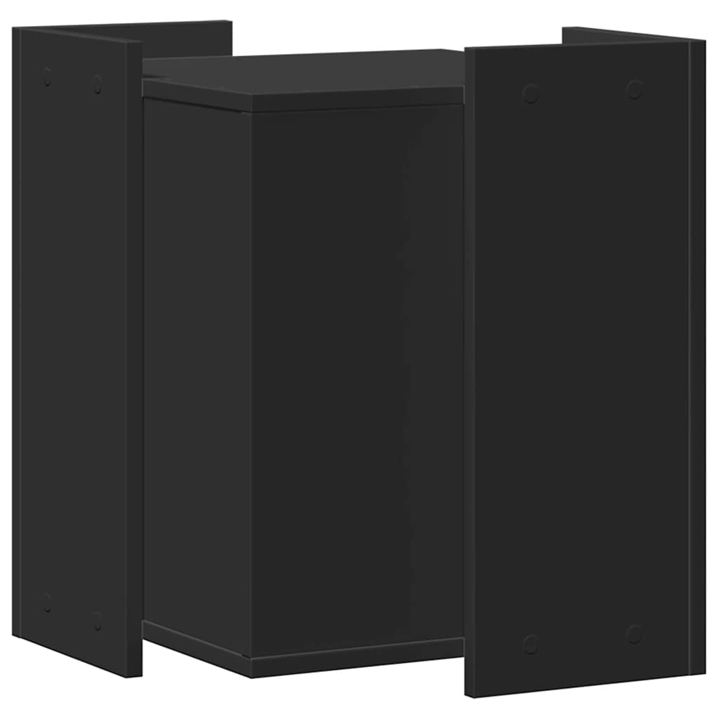 Τουαλέτα Γάτας Περίφραξη Μαύρο 42x42x51 εκ. Επεξεργασμ. Ξύλο