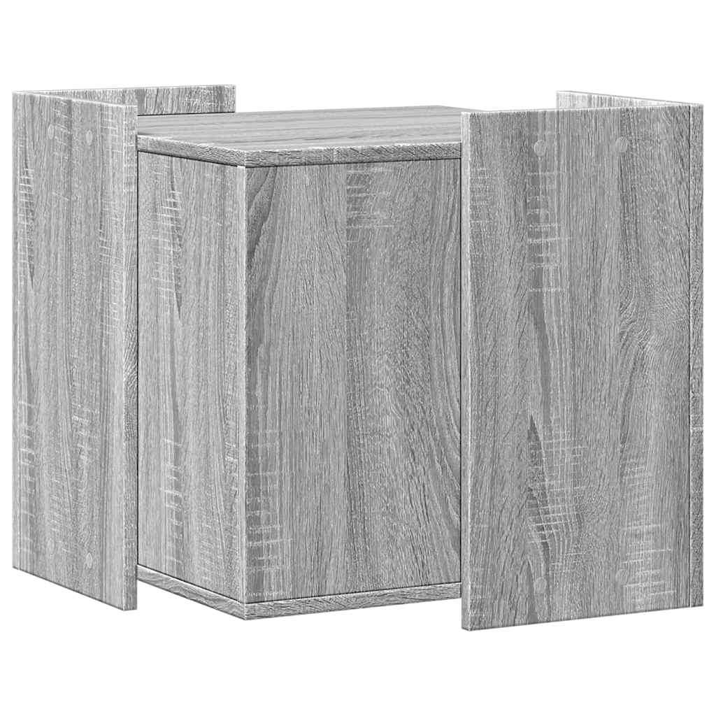 Τουαλέτα Γάτας Περίφραξη Γκρι Sonoma 53x53x51εκ Επεξεργασμ Ξύλο