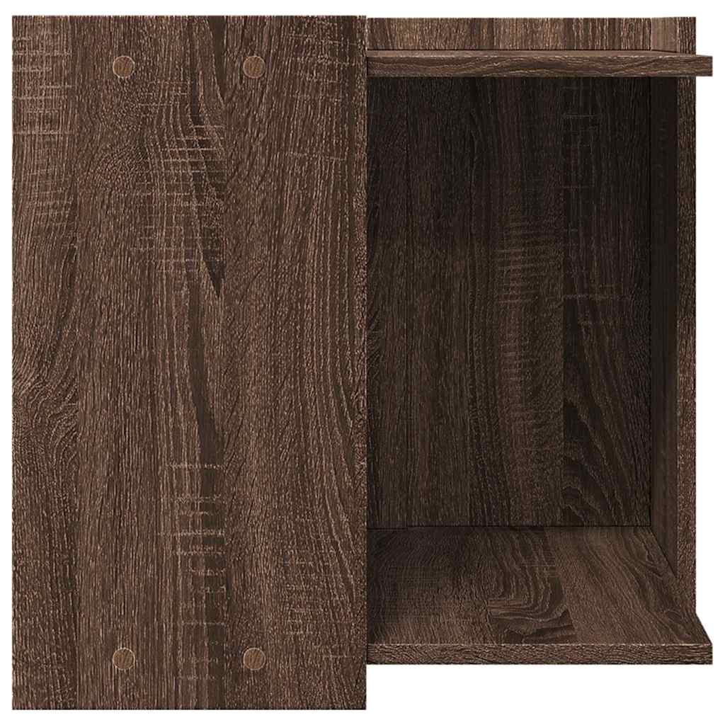 Τουαλέτα Γάτας Περίφραξη Καπνιστή Δρυς 53x53x51 εκ. Επεξ. Ξύλο