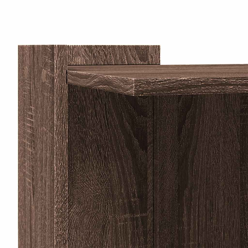 Τουαλέτα Γάτας Περίφραξη Καπνιστή Δρυς 53x53x51 εκ. Επεξ. Ξύλο