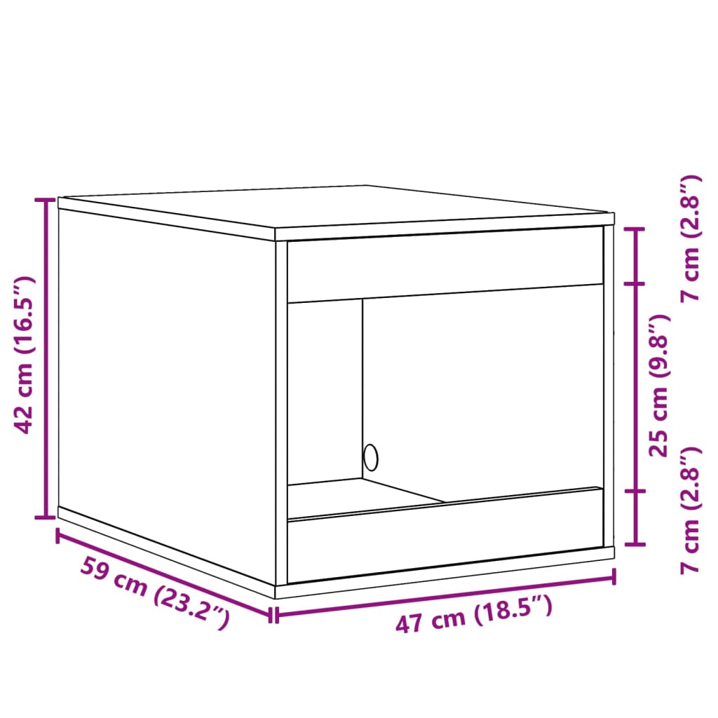 Περίβλημα καπνιστή δρυς 47x59x42 cm Κατασκευασμένο ξύλο