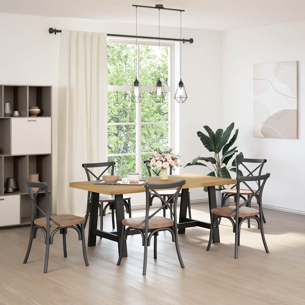 Τραπεζαρία NOAIN με Πόδια σε Σχήμα Α 180x90x75 εκ. από Μασίφ Ξύλο Πεύκου