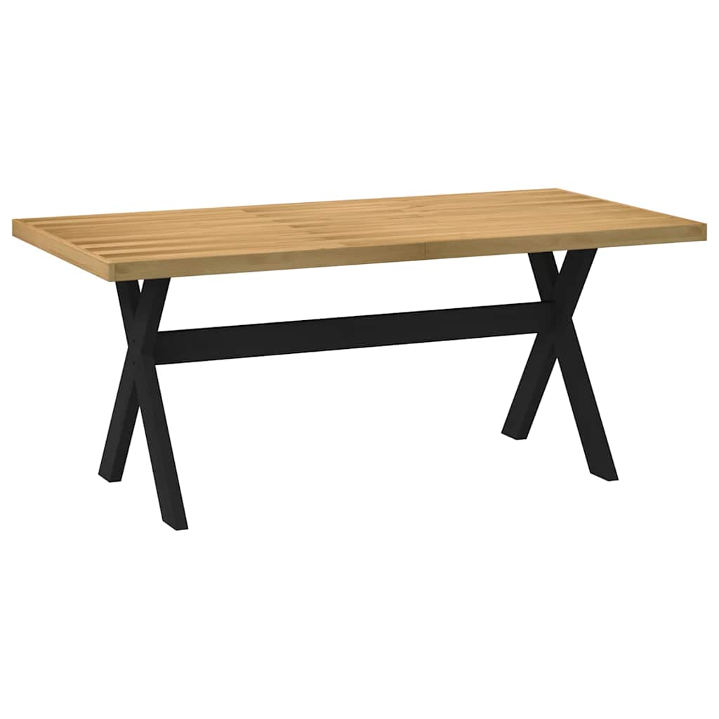 Τραπεζαρία NOAIN με Πόδια σε Σχήμα Χ 180x90x75 εκ. από Μασίφ Ξύλο Πεύκου