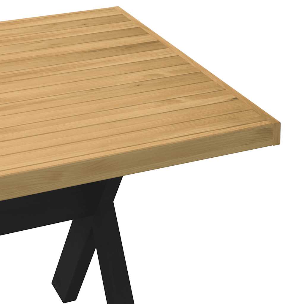 Τραπεζαρία NOAIN με Πόδια σε Σχήμα Χ 180x90x75 εκ. από Μασίφ Ξύλο Πεύκου