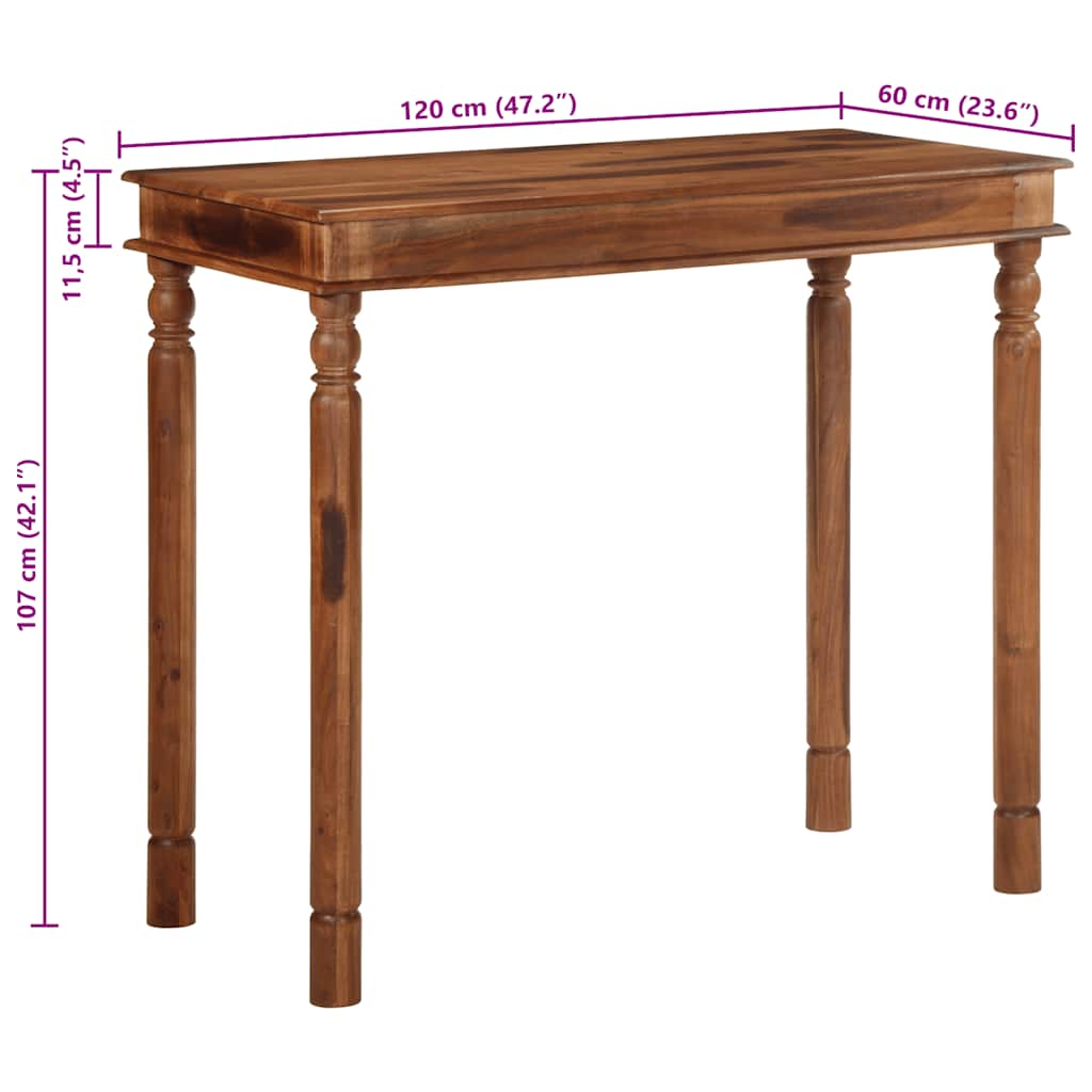 Τραπέζι Μπαρ 120x60x107 cm Ακακία από Μασίφ Ξύλο