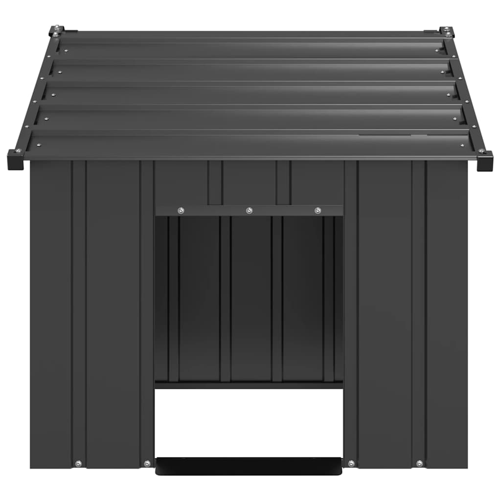 Σπιτάκι σκύλου με οροφή 83x130x85 cm Γαλβανισμένος χάλυβας