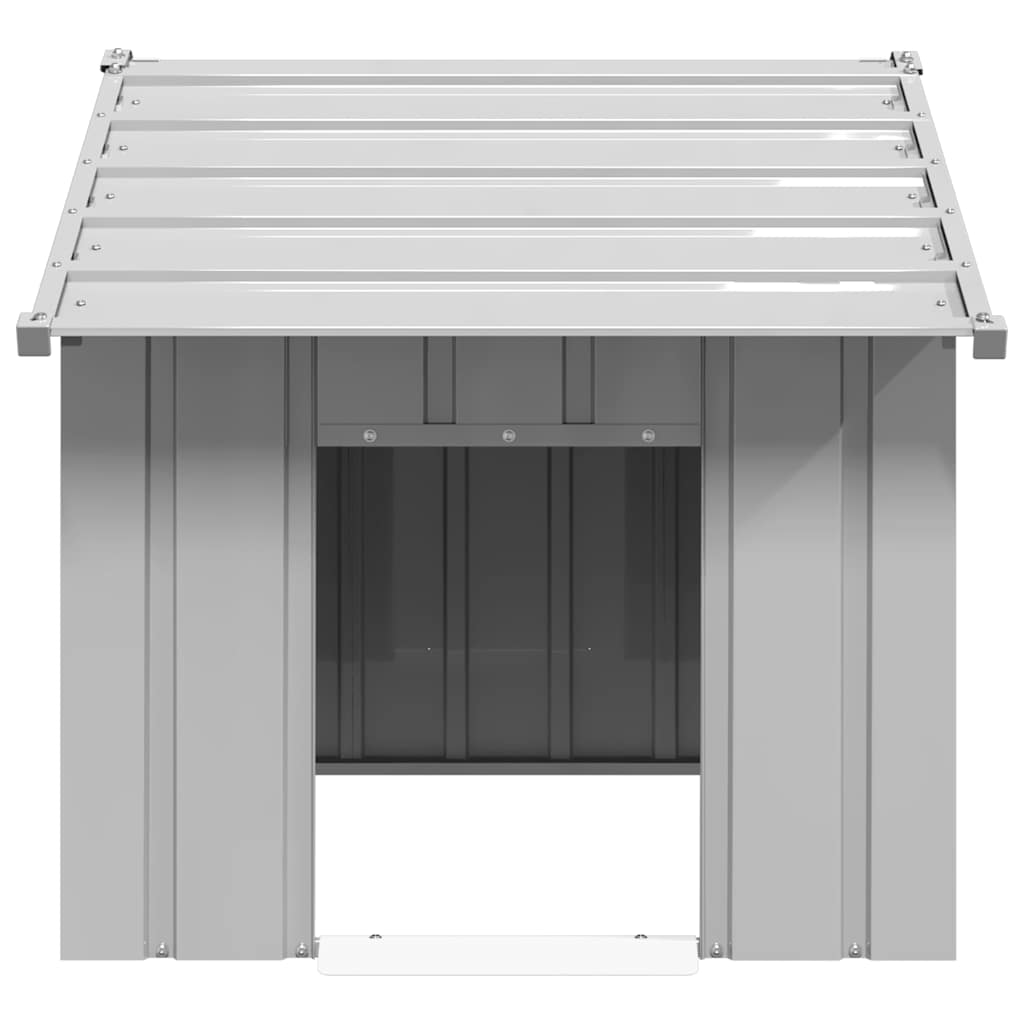 Σπιτάκι σκύλου με οροφή 83x130x85 cm Γαλβανισμένος χάλυβας