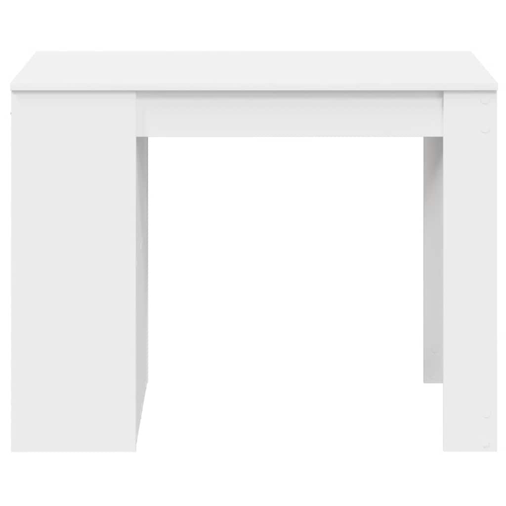 Γραφείο με συρτάρι ράφι Λευκό 102x62x77,5cm Κατασκευασμένο ξύλο