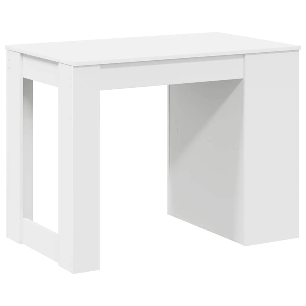 Γραφείο με συρτάρι ράφι Λευκό 102x62x77,5cm Κατασκευασμένο ξύλο