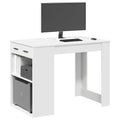 Γραφείο με συρτάρι ράφι Λευκό 102x62x77,5cm Κατασκευασμένο ξύλο
