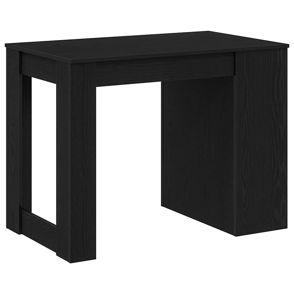 Γραφείο με Συρτάρι και Ράφι Μαύρη Δρυ 102x62x77,5 cm
