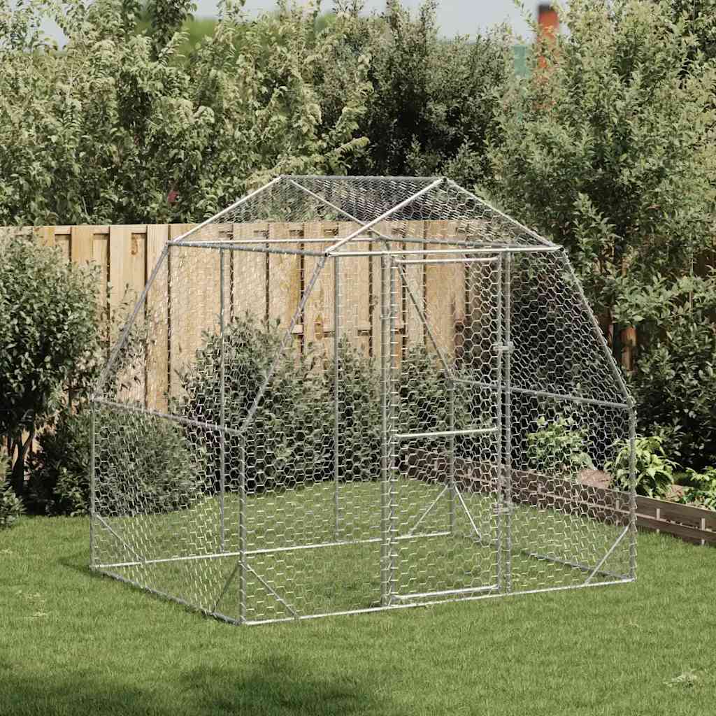 Chicken Run 2,5x2x2,25 m Γαλβανισμένος χάλυβας