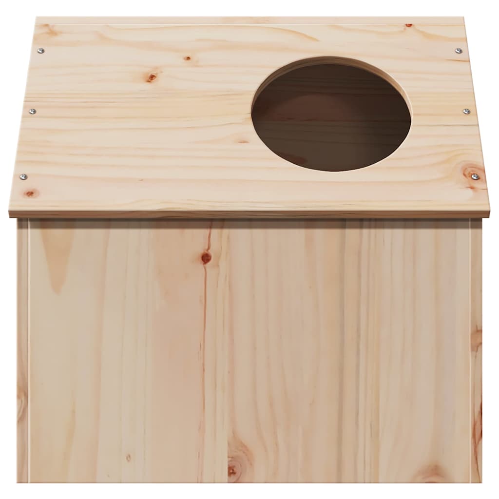 Σπίτι για γάτες 41x50x50 cm από μασίφ ξύλο πεύκο