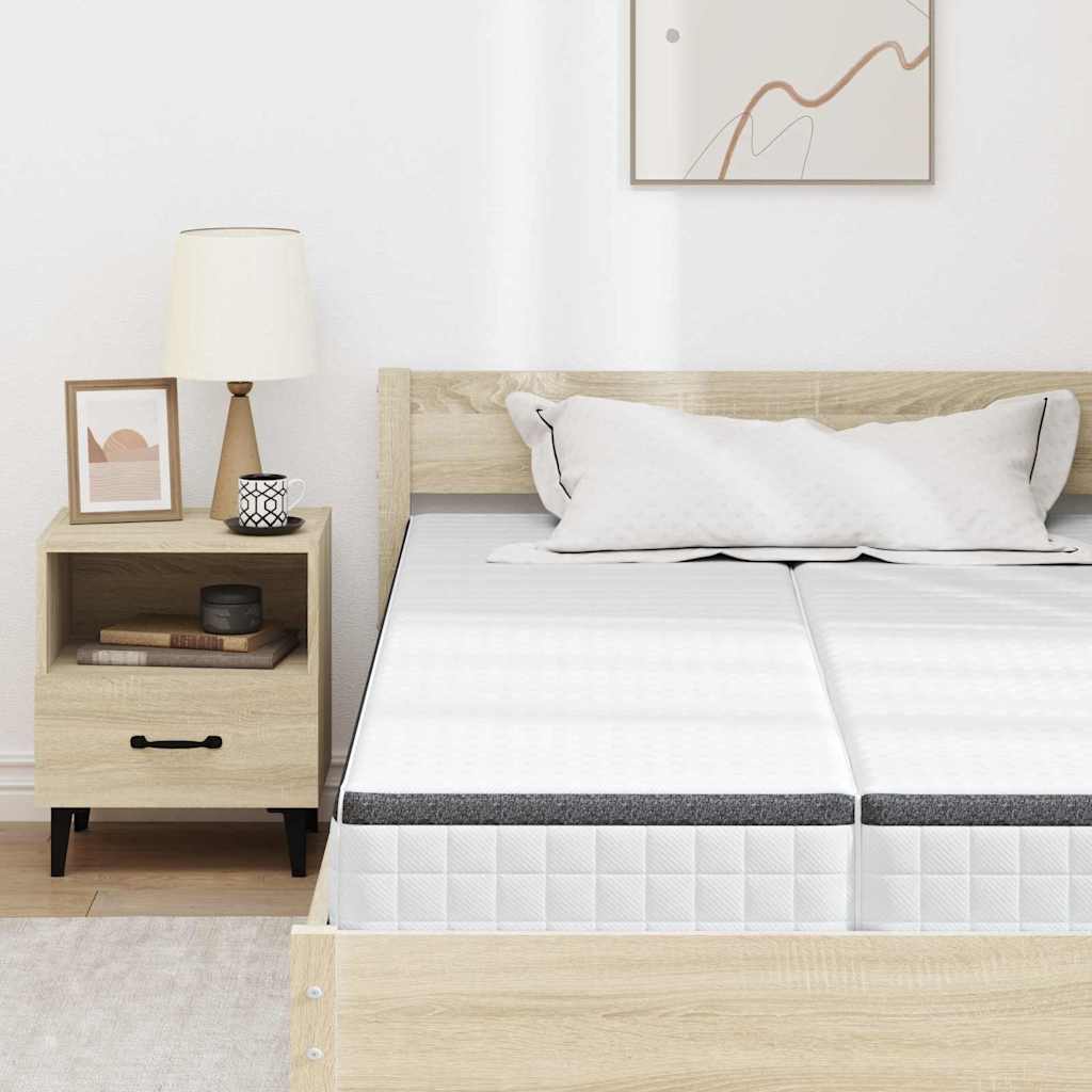 Στρώμα 2 τμχ. Μέτρια μαλακό 60 x 200 cm Λευκό και Γκρι
