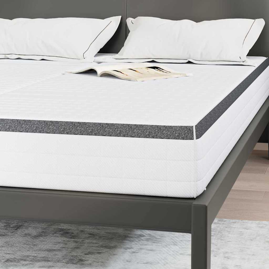 Στρώμα 2 τμχ. Μέτρια μαλακό 80 x 200 cm Λευκό και Γκρι