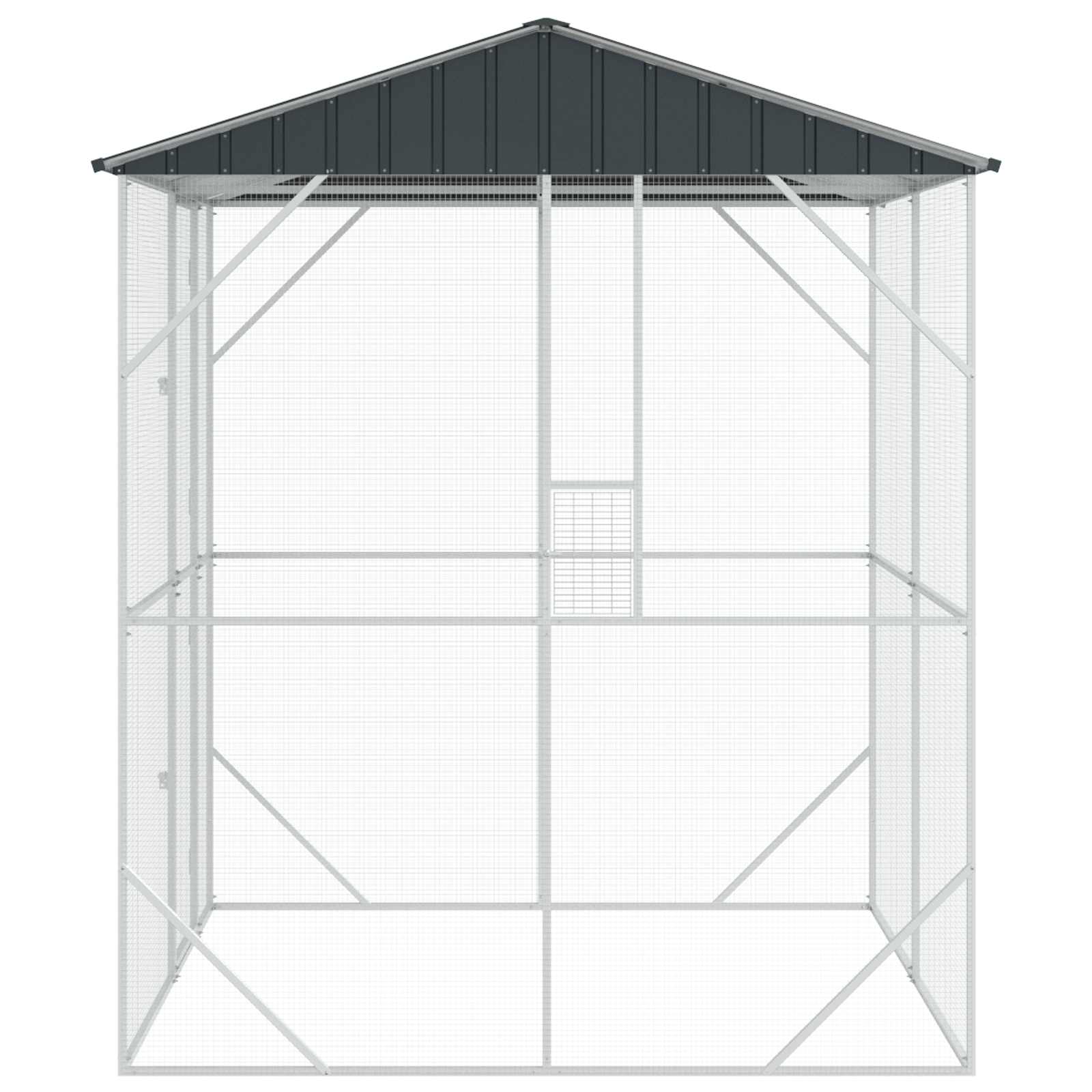 Κλουβί Πουλιών Ανθρακί 215 x 208 x 247 εκ