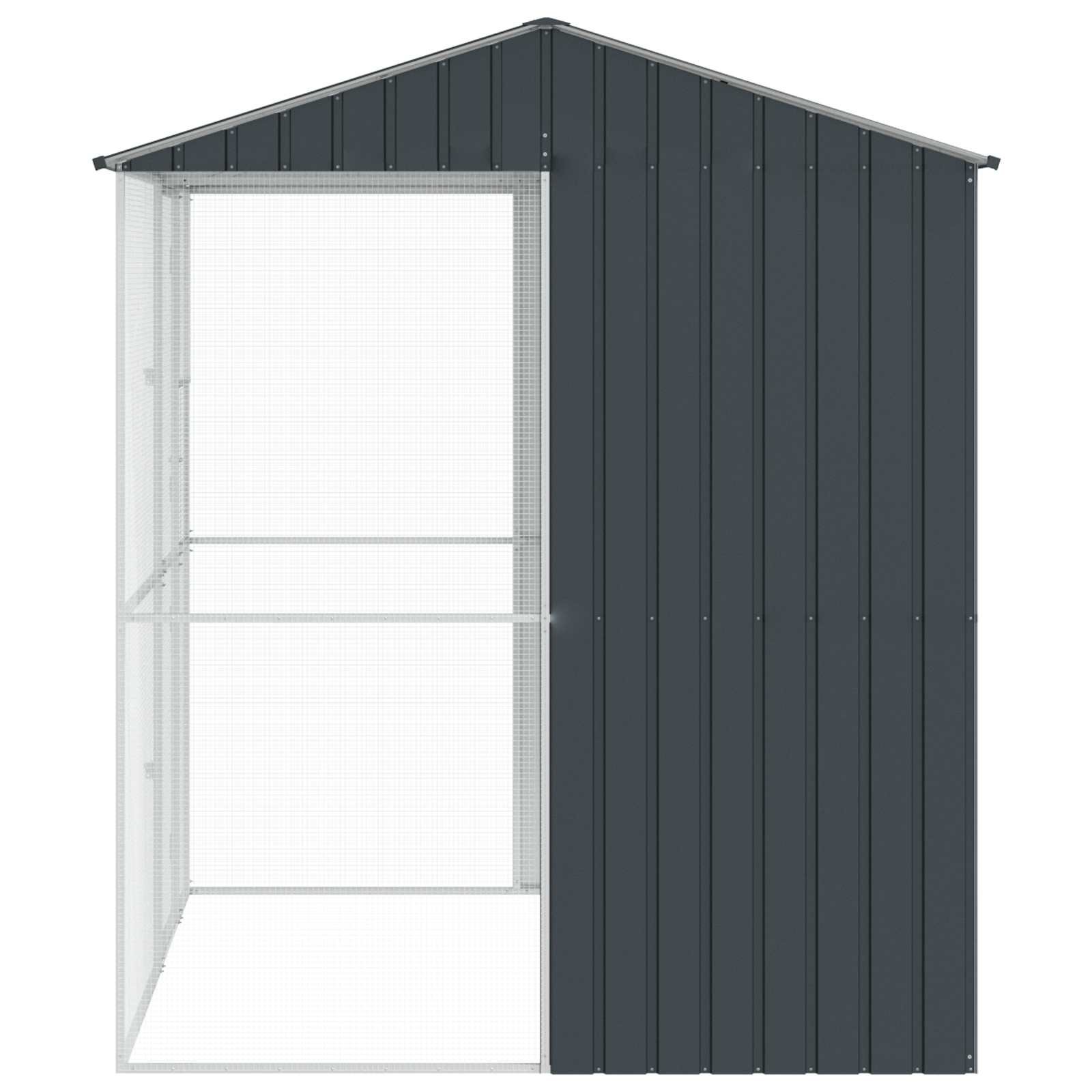 Κλουβί Πουλιών με αποθήκευση Ανθρακί 215 x 210 x 247 εκ.