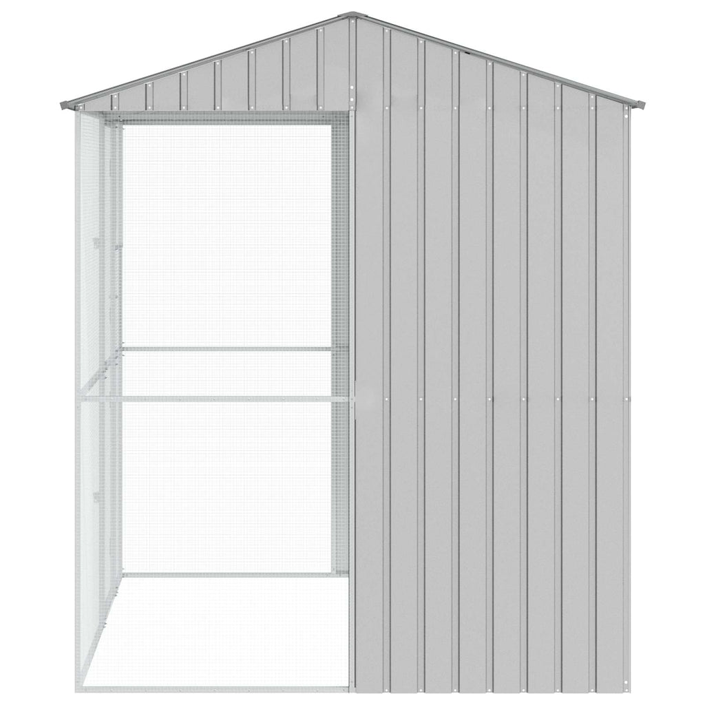 Κλουβί Πουλιών Γκρι 215 x 210 x 247 εκ. Επικαλυμμένος Χάλυβας