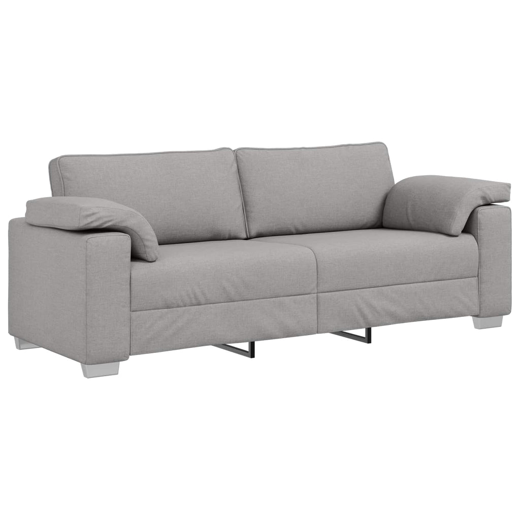 Καναπές 3 τμχ. Σκίουρος Γκρί Ύφασμα μείγματος λινών