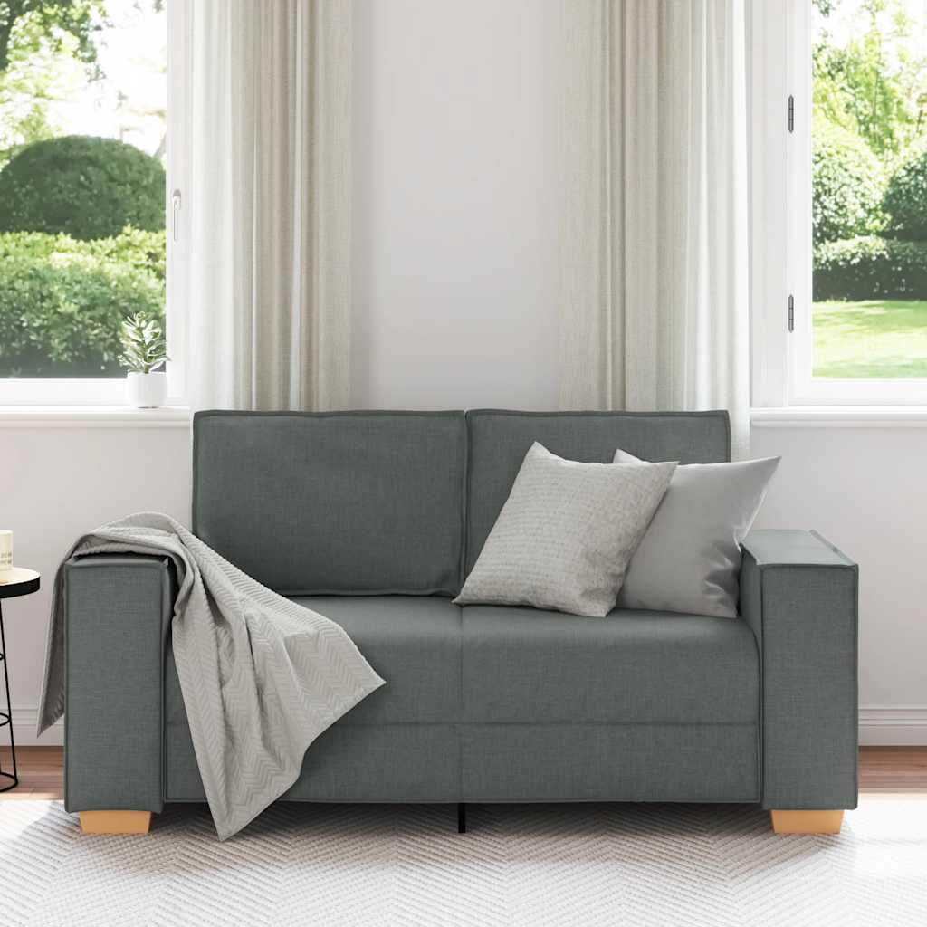 Διθέσιος Καναπές Σκούρο Γκρι 160x78x84 εκ. Υφασμάτινος