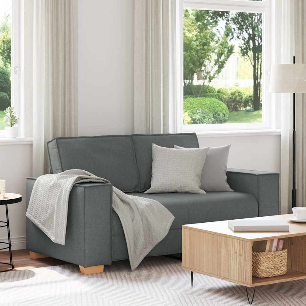 Διθέσιος Καναπές Σκούρο Γκρι 160x78x84 εκ. Υφασμάτινος