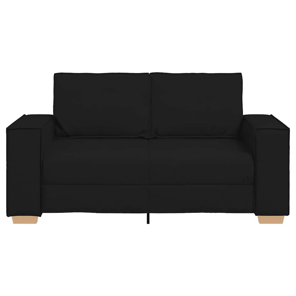 Καναπές Διθέσιος Μαύρος 160x78x84 εκ. από Υφασμάτινο Υλικό