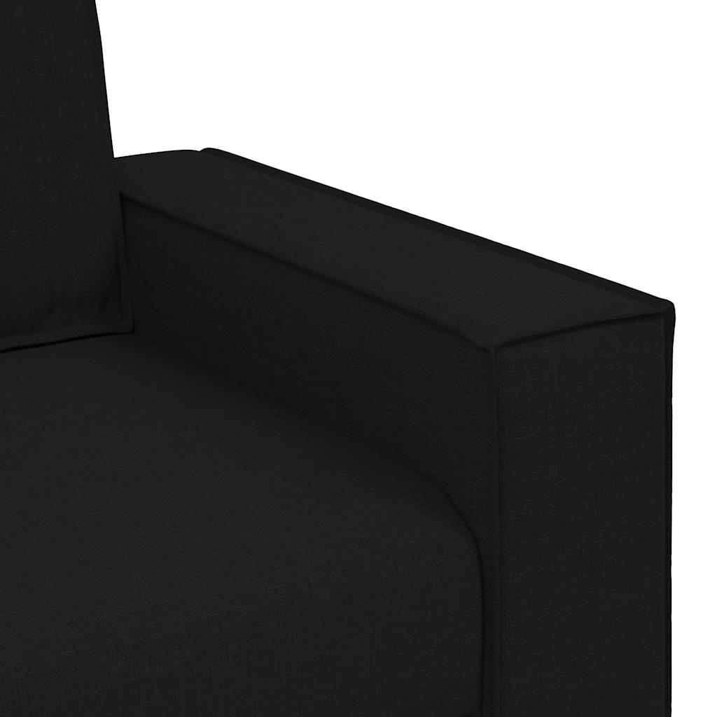 Καναπές Διθέσιος Μαύρος 160x78x84 εκ. από Υφασμάτινο Υλικό