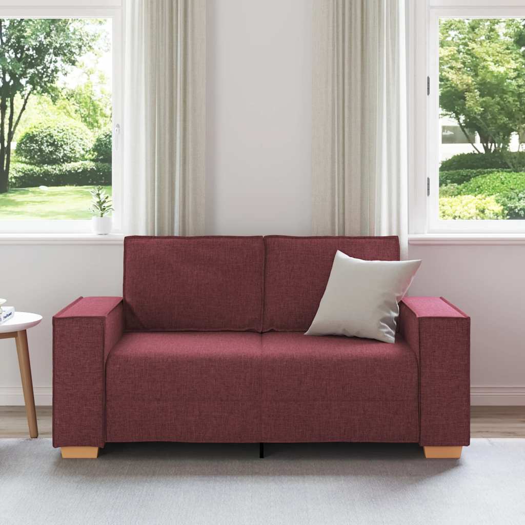 Διθέσιος Καναπές Κόκκινος 160x78x84 εκ. από Ύφασμα