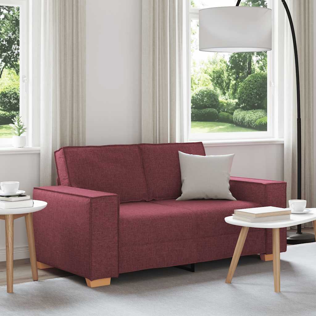 Διθέσιος Καναπές Κόκκινος 160x78x84 εκ. από Ύφασμα