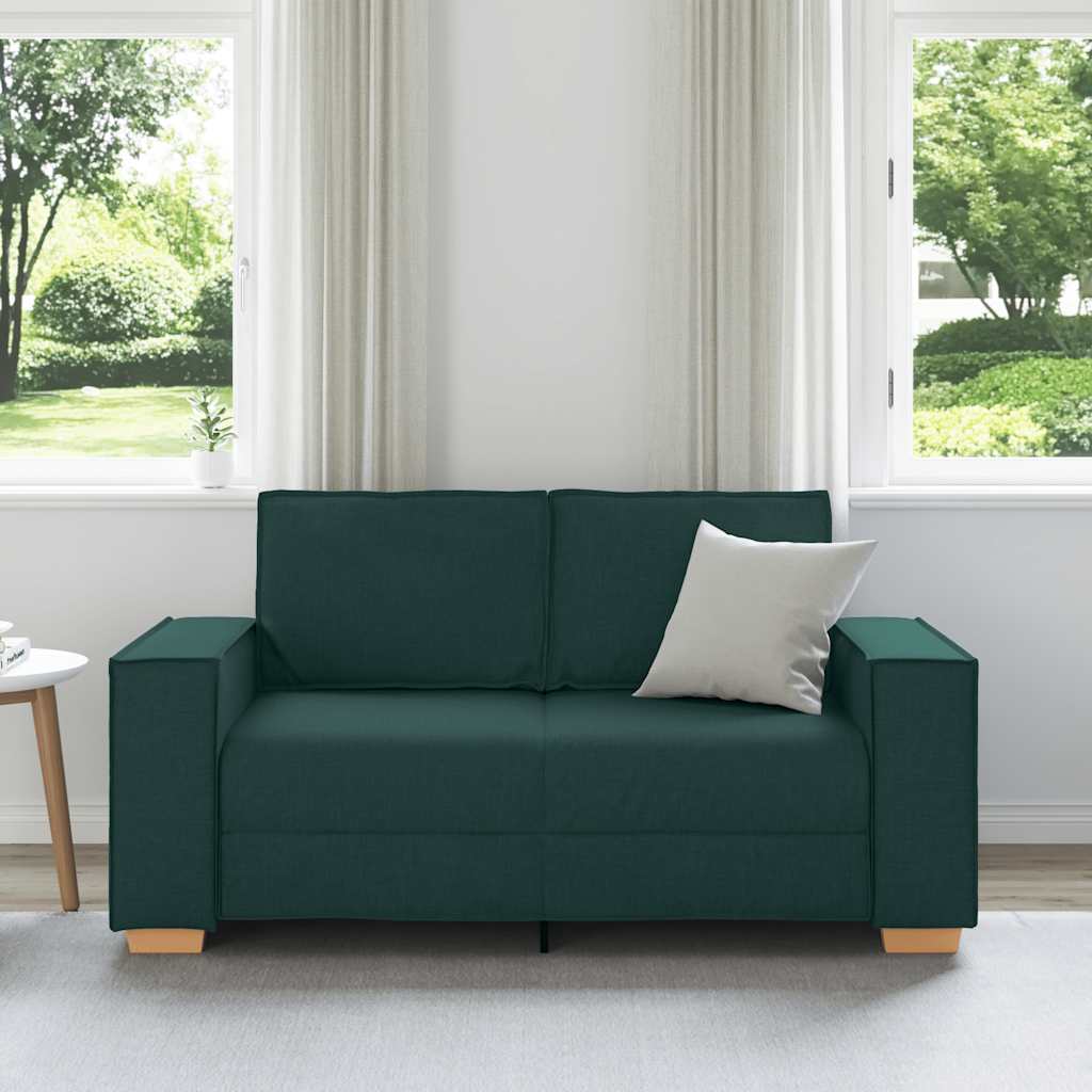 Διθέσιος Καναπές Σκούρο Πράσινο 160x78x84 εκ. Ύφασμα