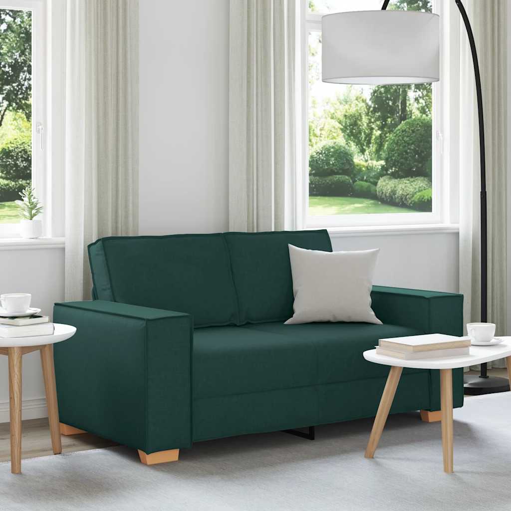Διθέσιος Καναπές Σκούρο Πράσινο 160x78x84 εκ. Ύφασμα
