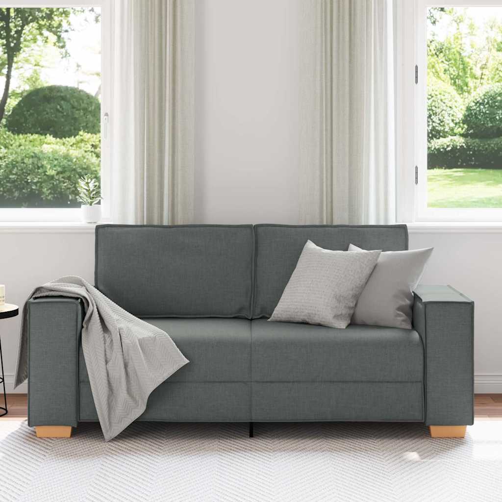Διθέσιος Καναπές Σκούρο Γκρι 180x78x84 εκ. Υφασμάτινος