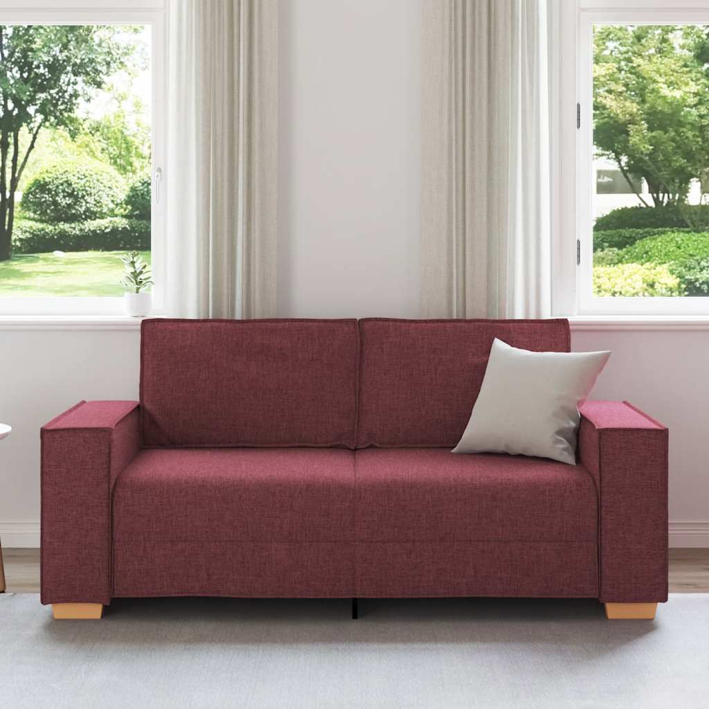 Διθέσιος Καναπές Κόκκινος 180x78x84 εκ. από Ύφασμα
