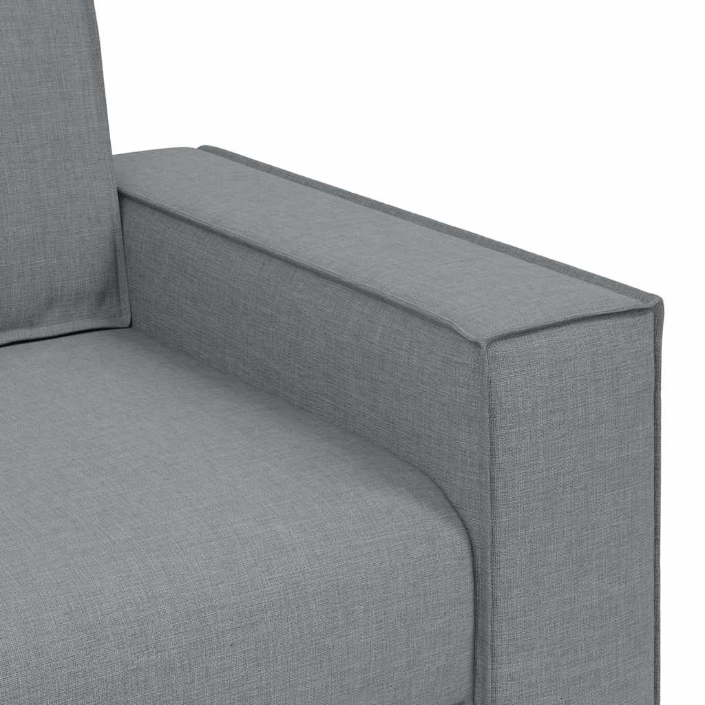 Τριθέσιος Καναπές Ανοιχτό Γκρι 220x78x84 εκ. Υφασμάτινος