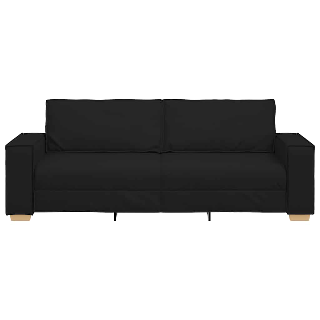 Τριθέσιος Καναπές Μαύρος 220x78x84 εκ. από Ύφασμα
