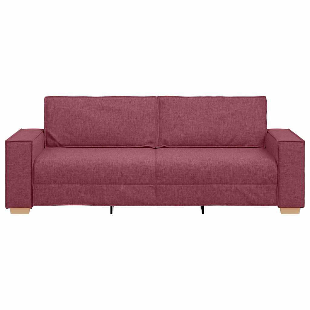 3-Θέσιος καναπές Κόκκινο 220 cm ύφασμα