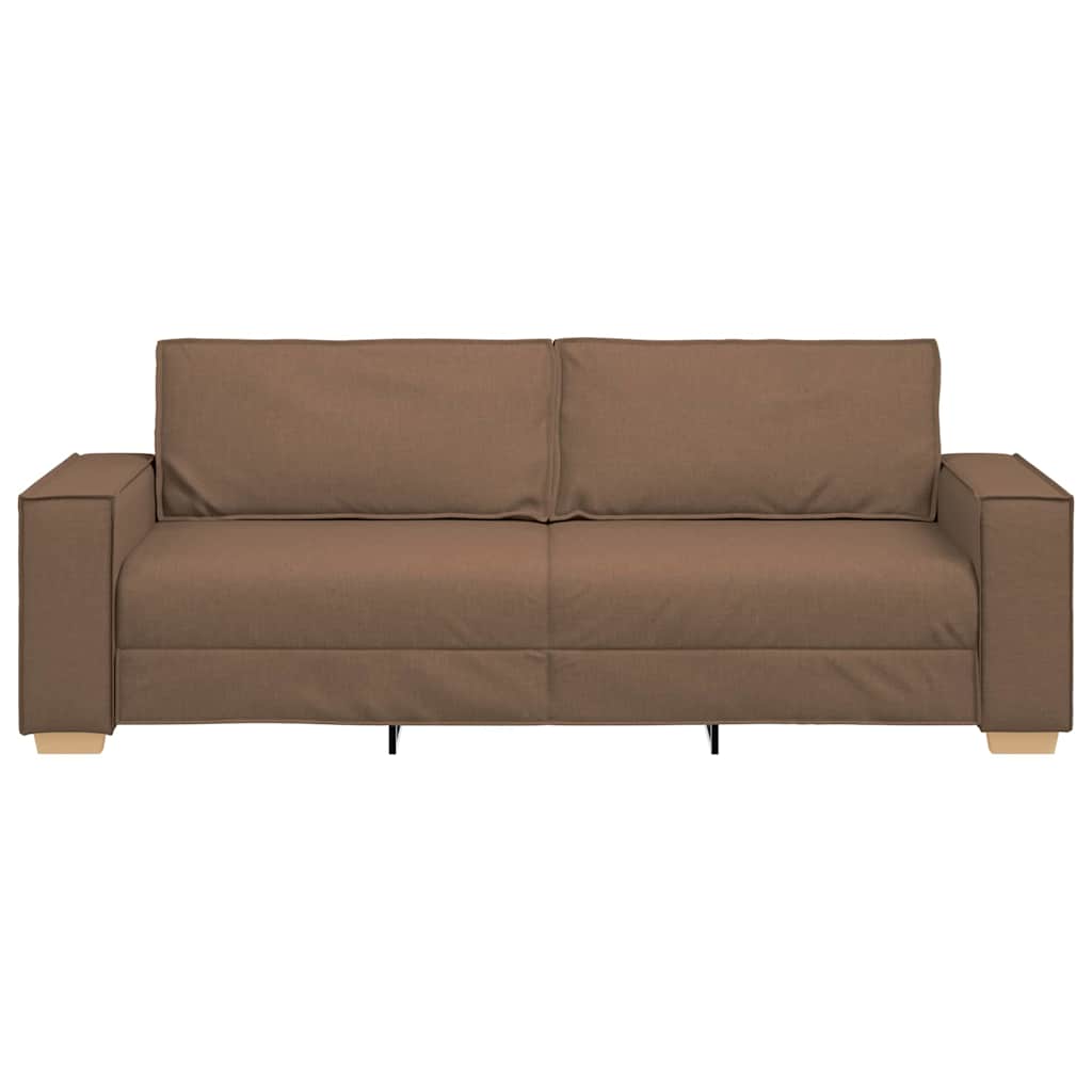 3-Θέσιος καναπές Καφέ 220 cm ύφασμα