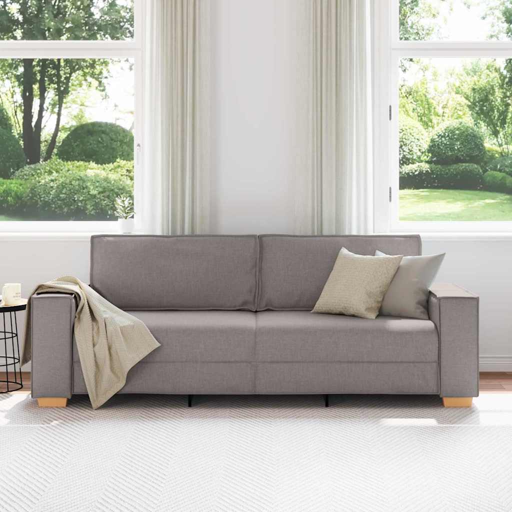 3-Θέσιος καναπές Taupe 220 cm ύφασμα