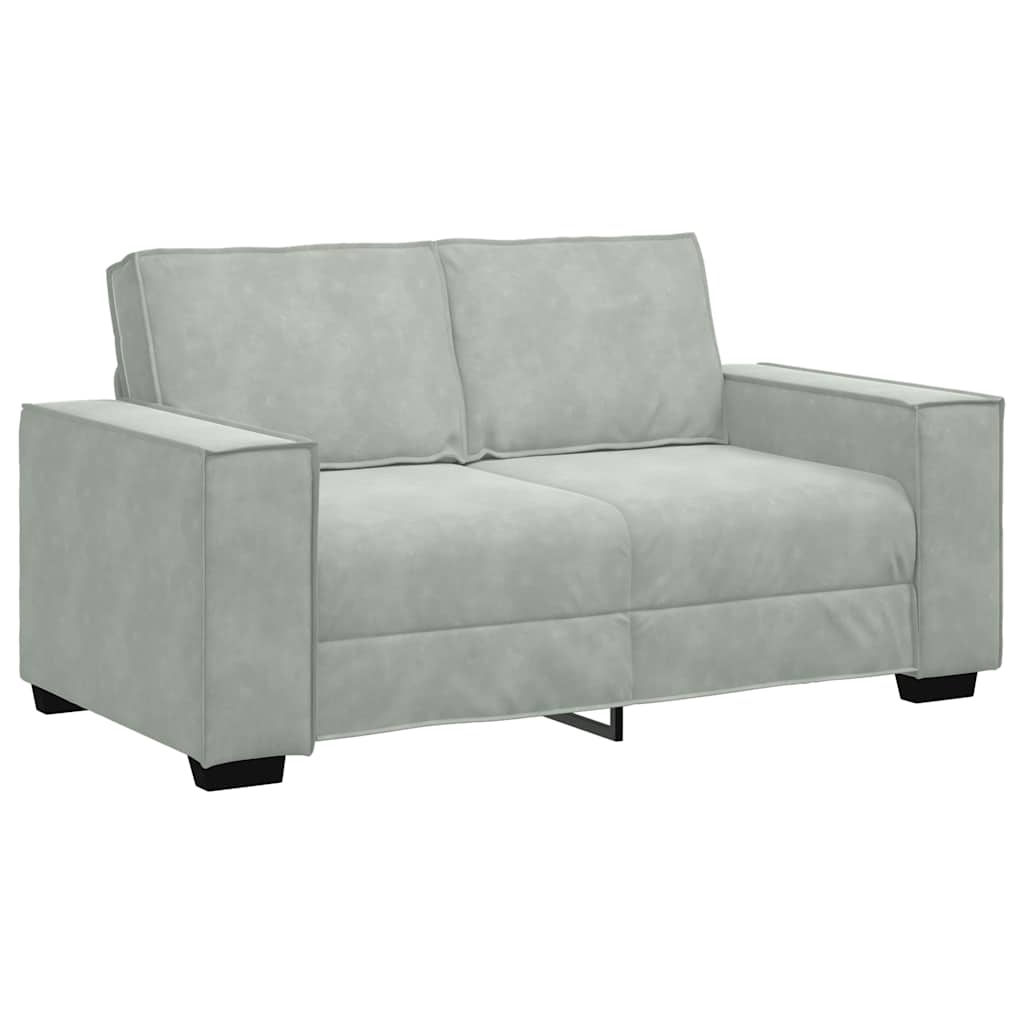 Διθέσιος Καναπές Ανοιχτό Γκρι 160x78x84 εκ. Βελούδο